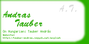 andras tauber business card